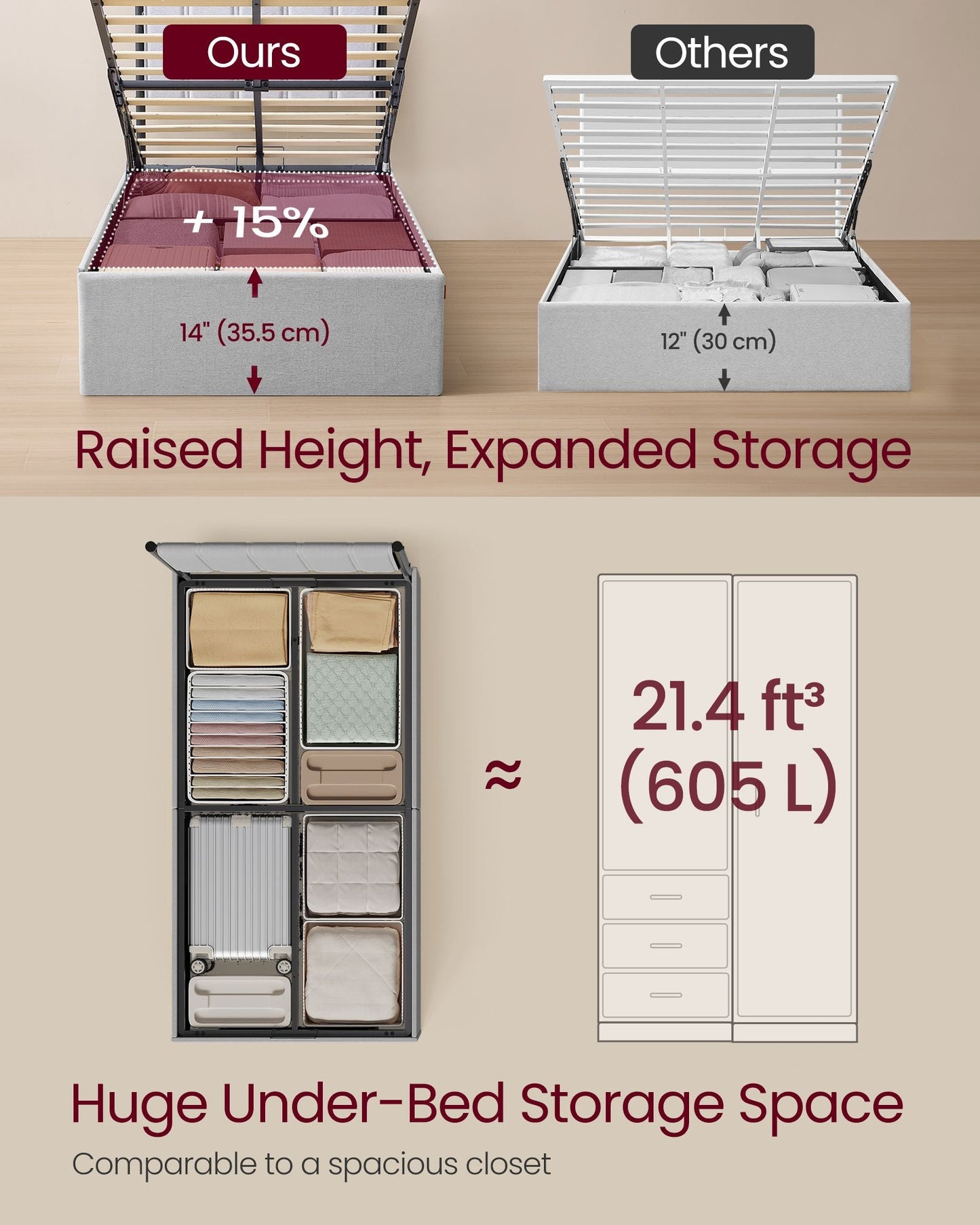 Lift Up Storage Bed Frame Twin Size, Hydraulic Platform Bed