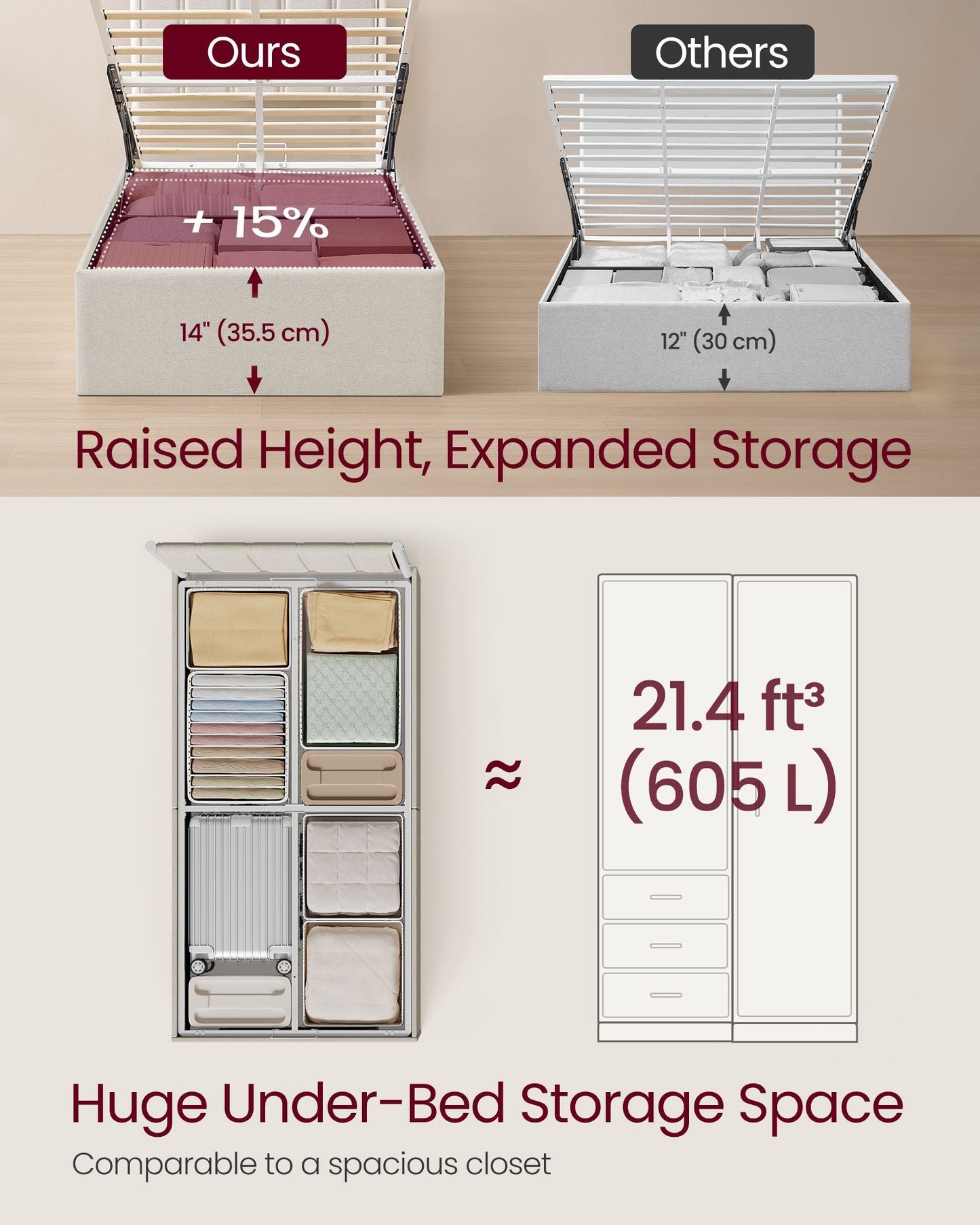 Lift Up Storage Bed Frame Twin Size, Hydraulic Platform Bed