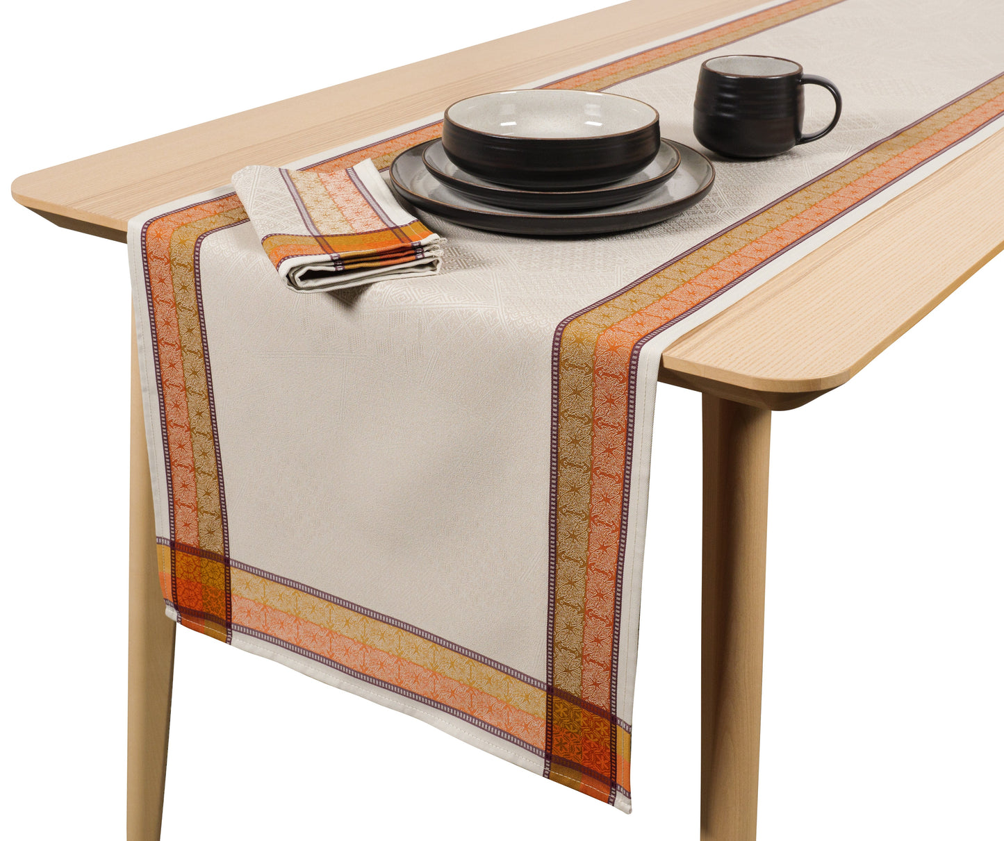 KAF Home Alma Portuguese Jacquard Table Runner - 18.5" x 90"