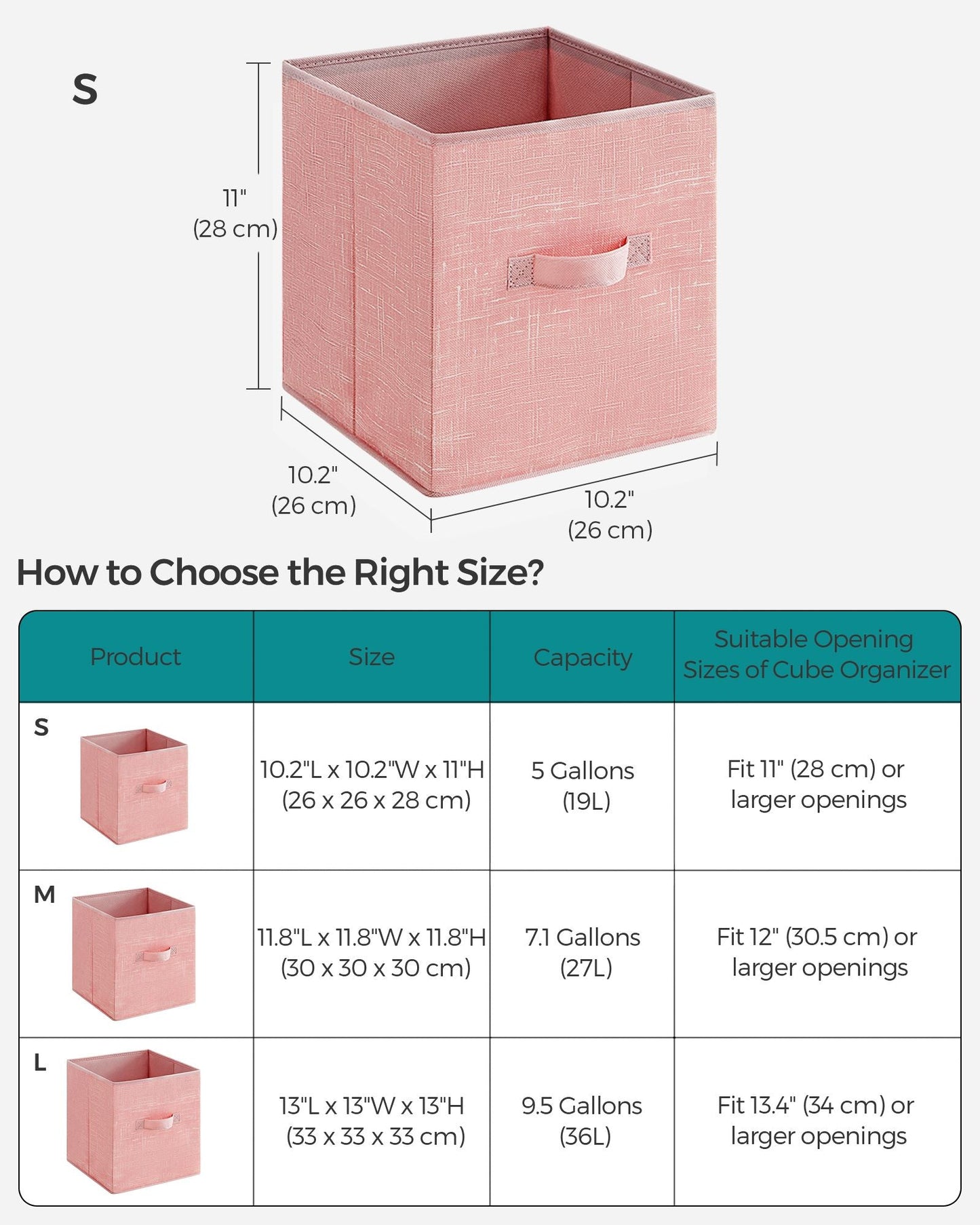 Non-Woven Fabric Storage Cubes with Double Handles