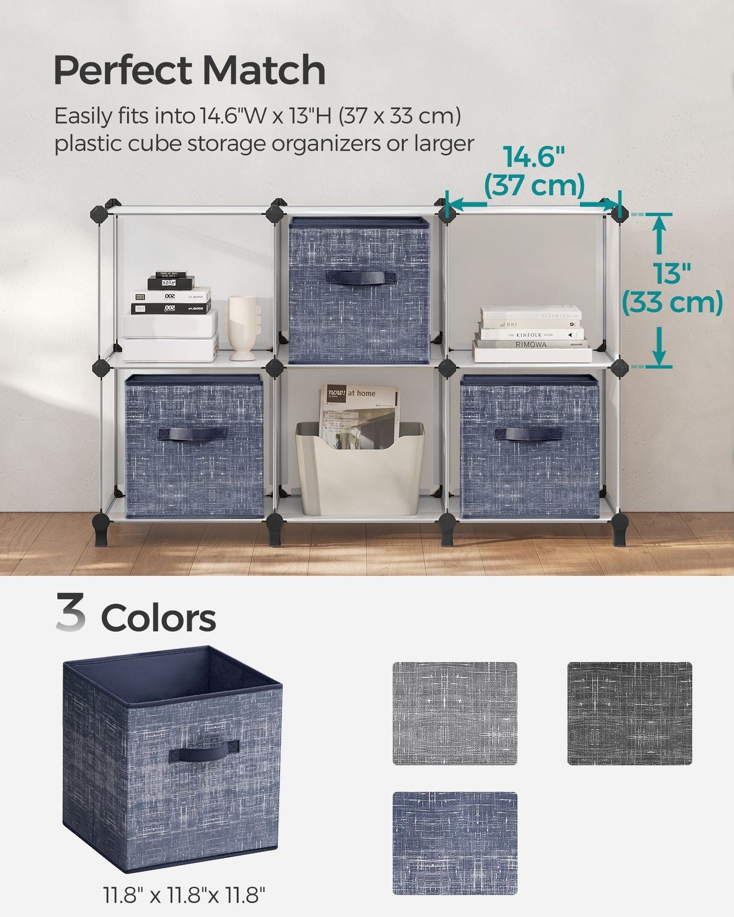 Non-Woven Fabric Storage Cubes with Double Handles