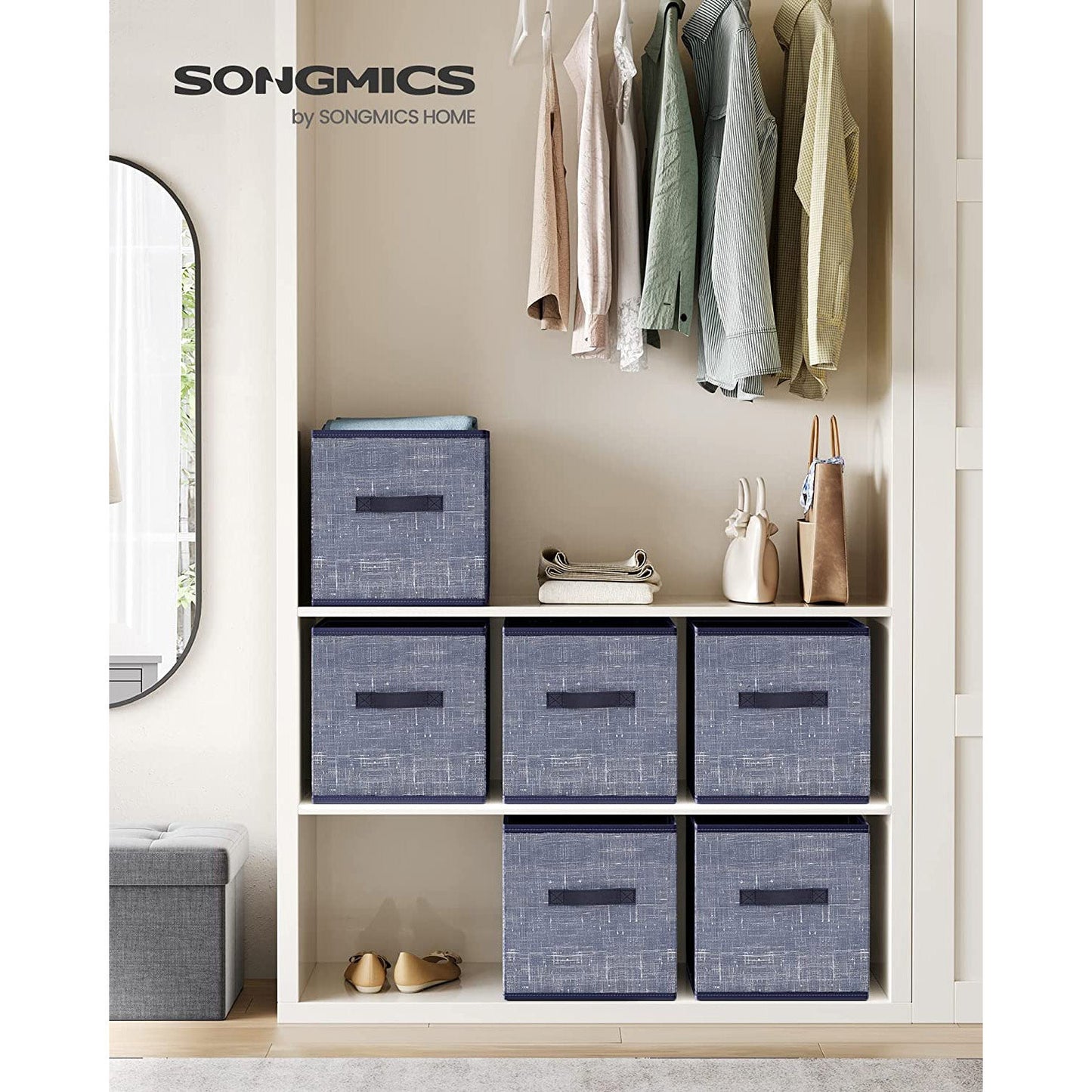 Non-Woven Fabric Storage Cubes with Double Handles