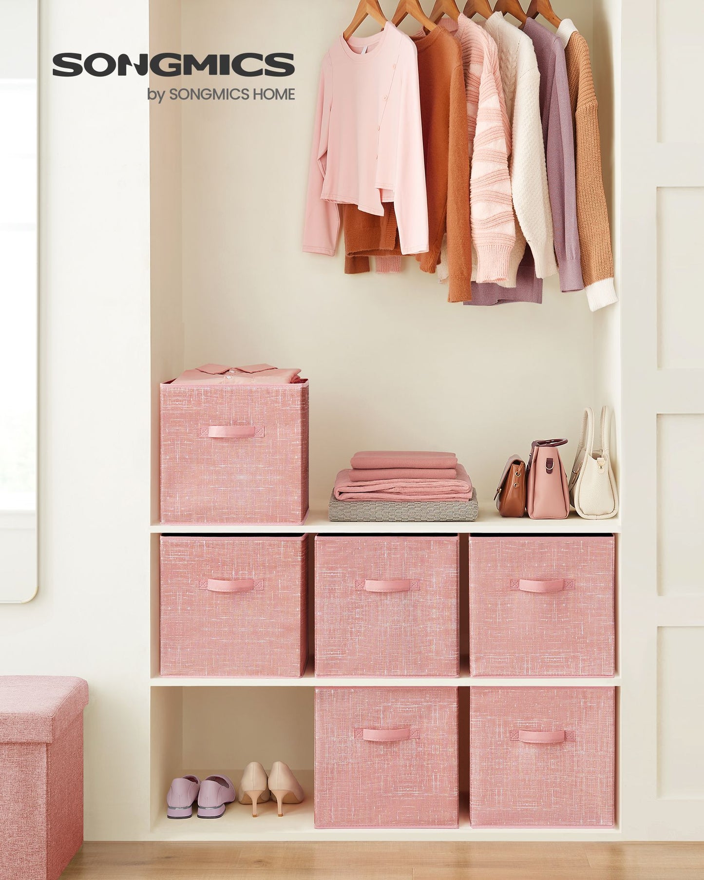 Non-Woven Fabric Storage Cubes with Double Handles