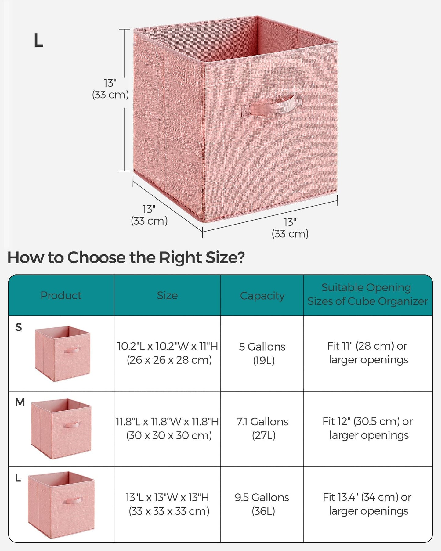 Non-Woven Fabric Storage Cubes with Double Handles
