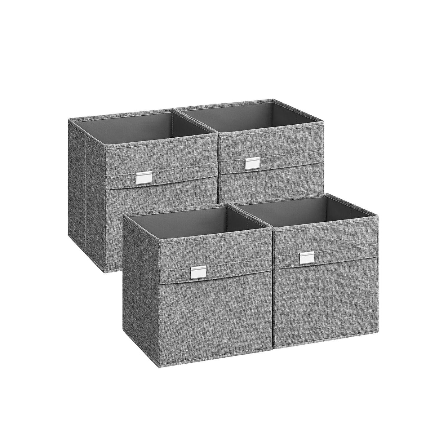 Set of 4 Storage Cubes with Double Handles