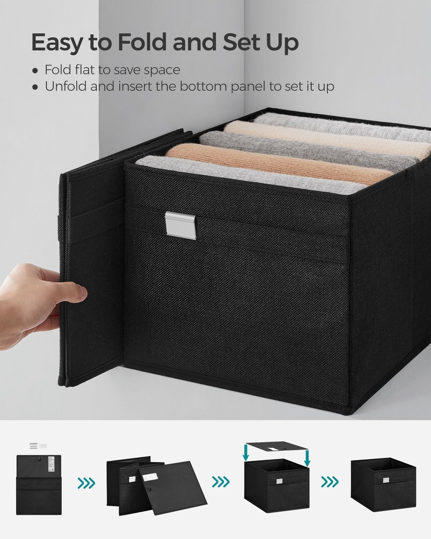Set of 2 Storage Baskets with Double Handles