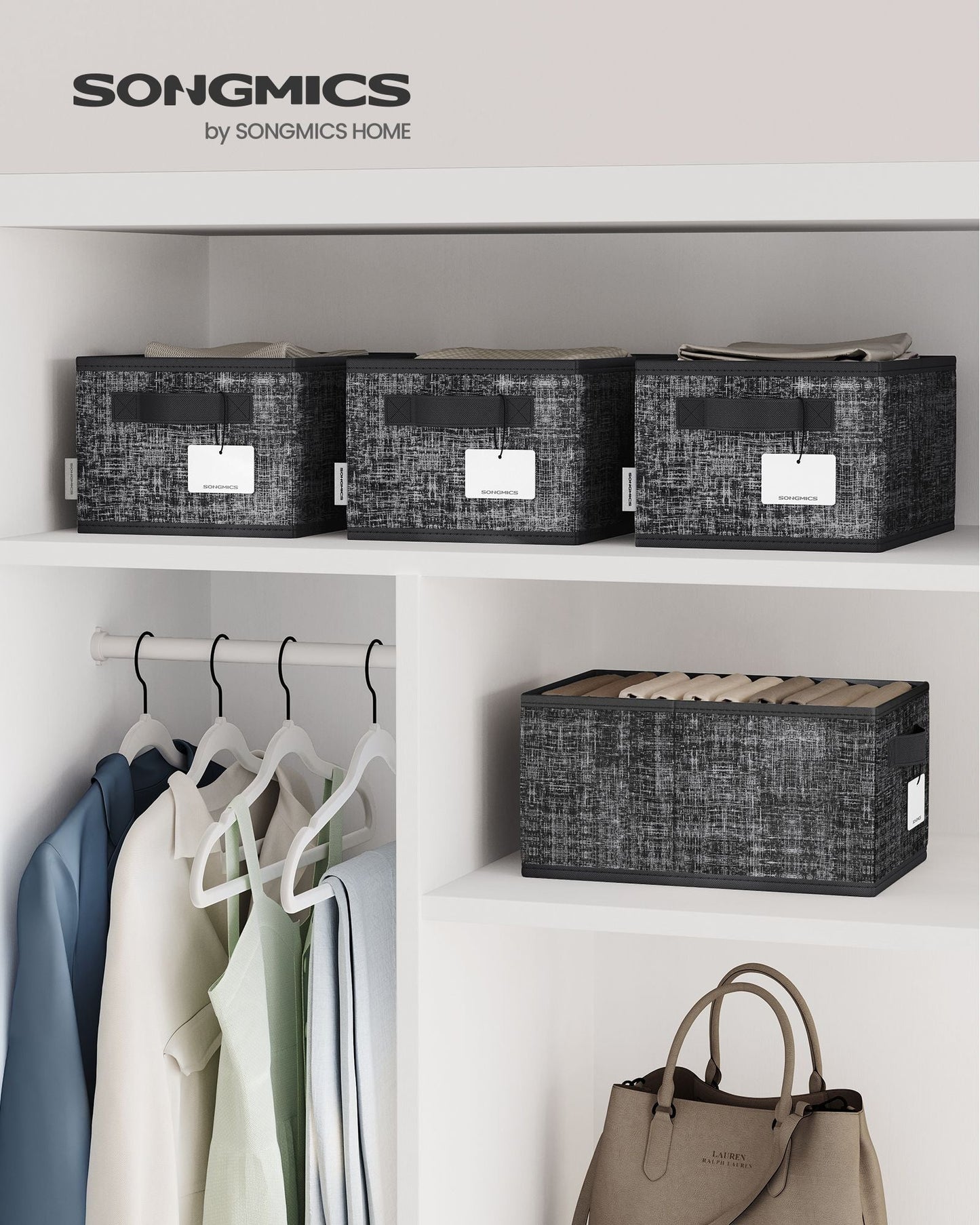 Set of 3 Fabric Storage Bins