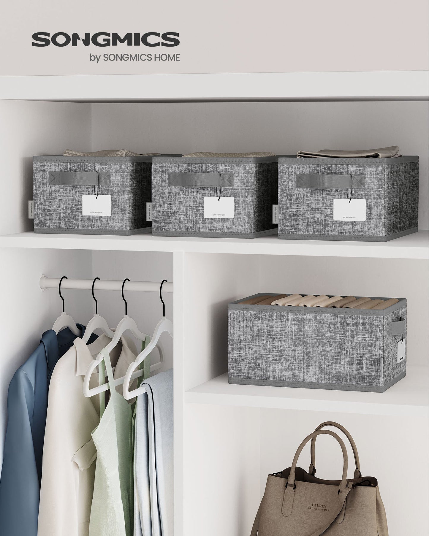 Set of 3 Fabric Storage Bins