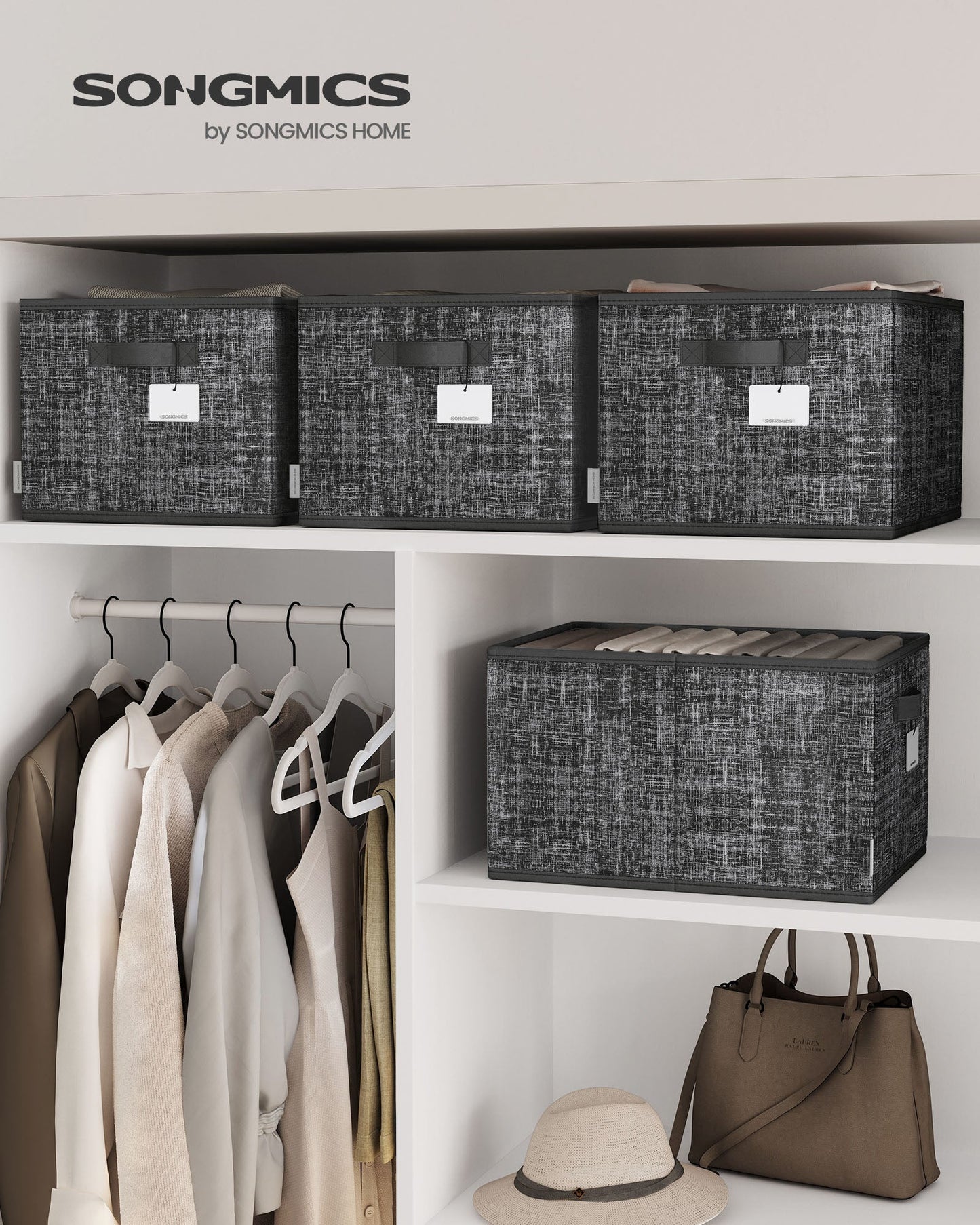 Set of 3 Fabric Storage Bins