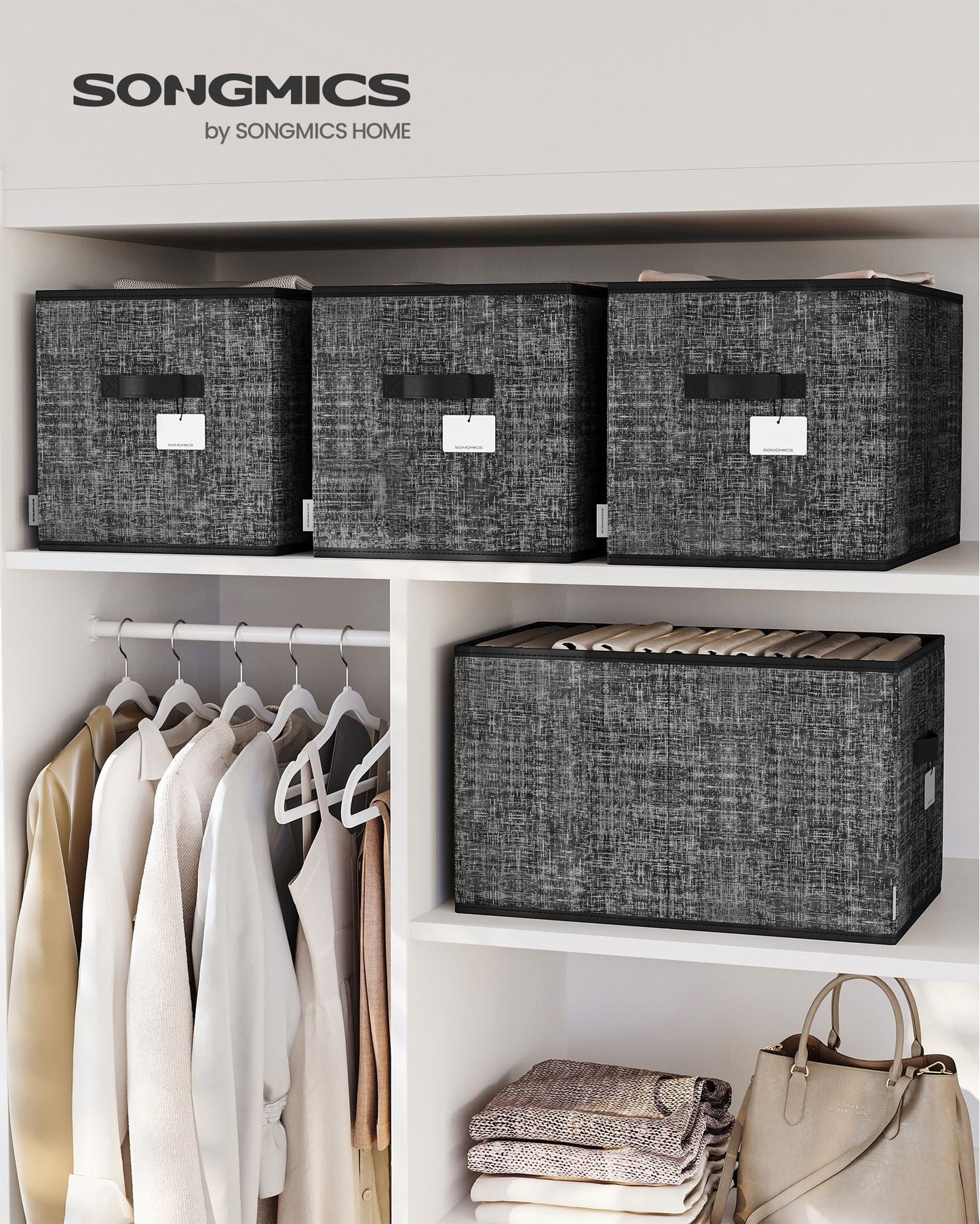 Set of 3 Fabric Storage Bins