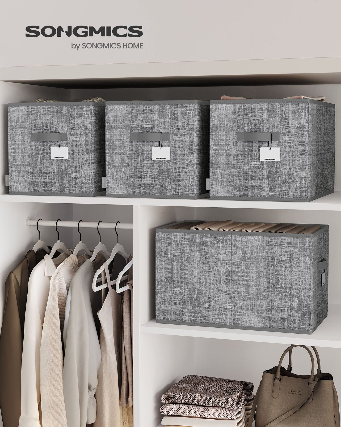 Set of 3 Fabric Storage Bins