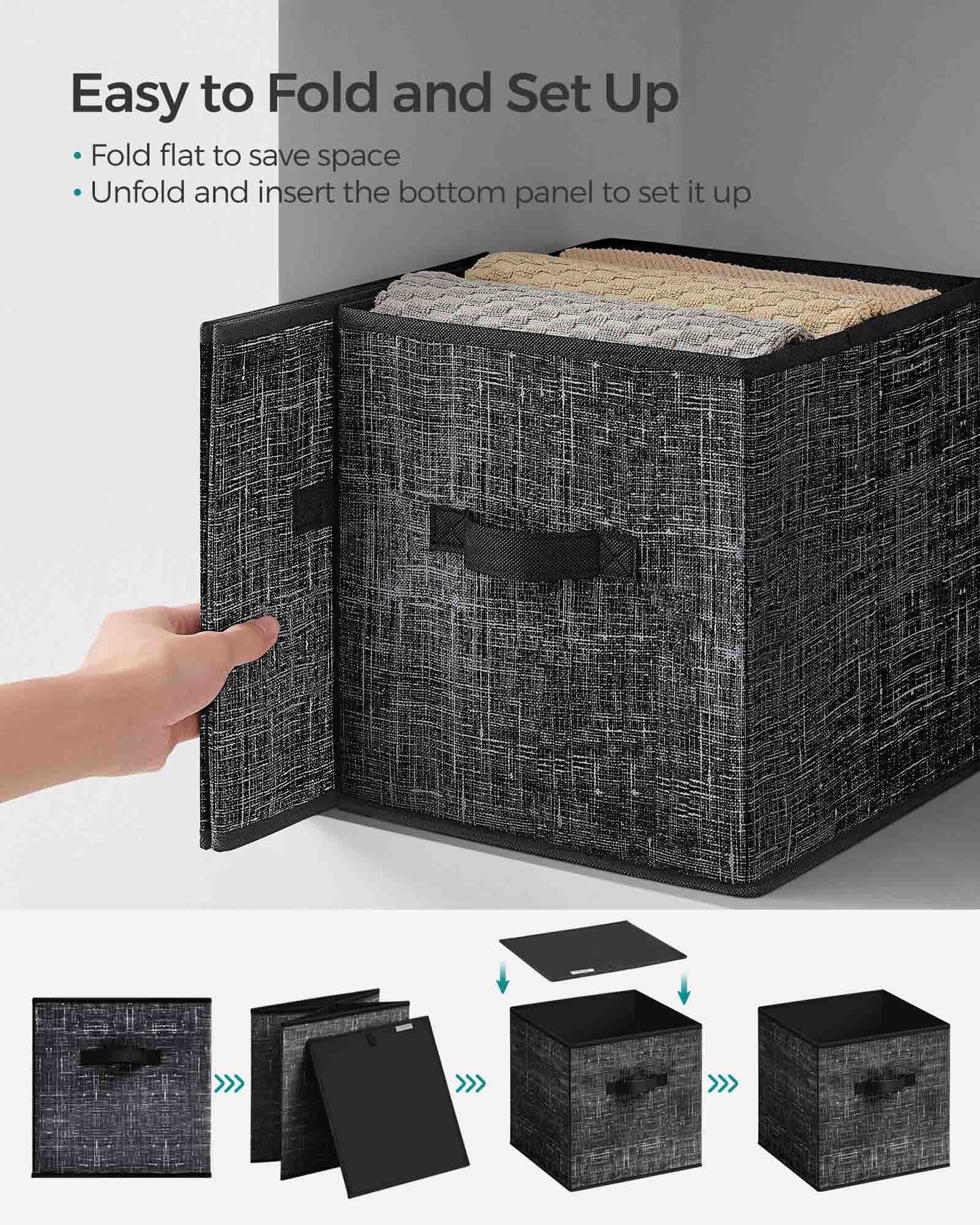 Set of 8 Foldable Storage Cubes