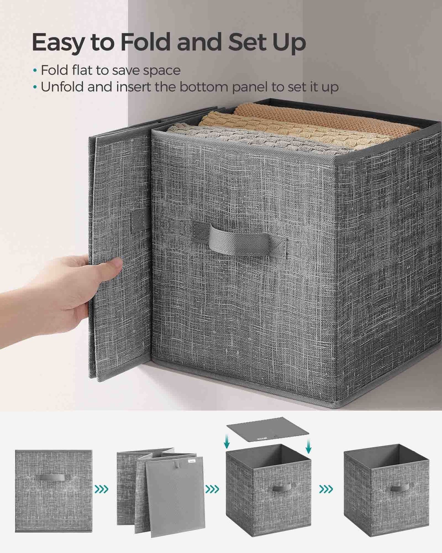 Set of 8 Foldable Storage Cubes