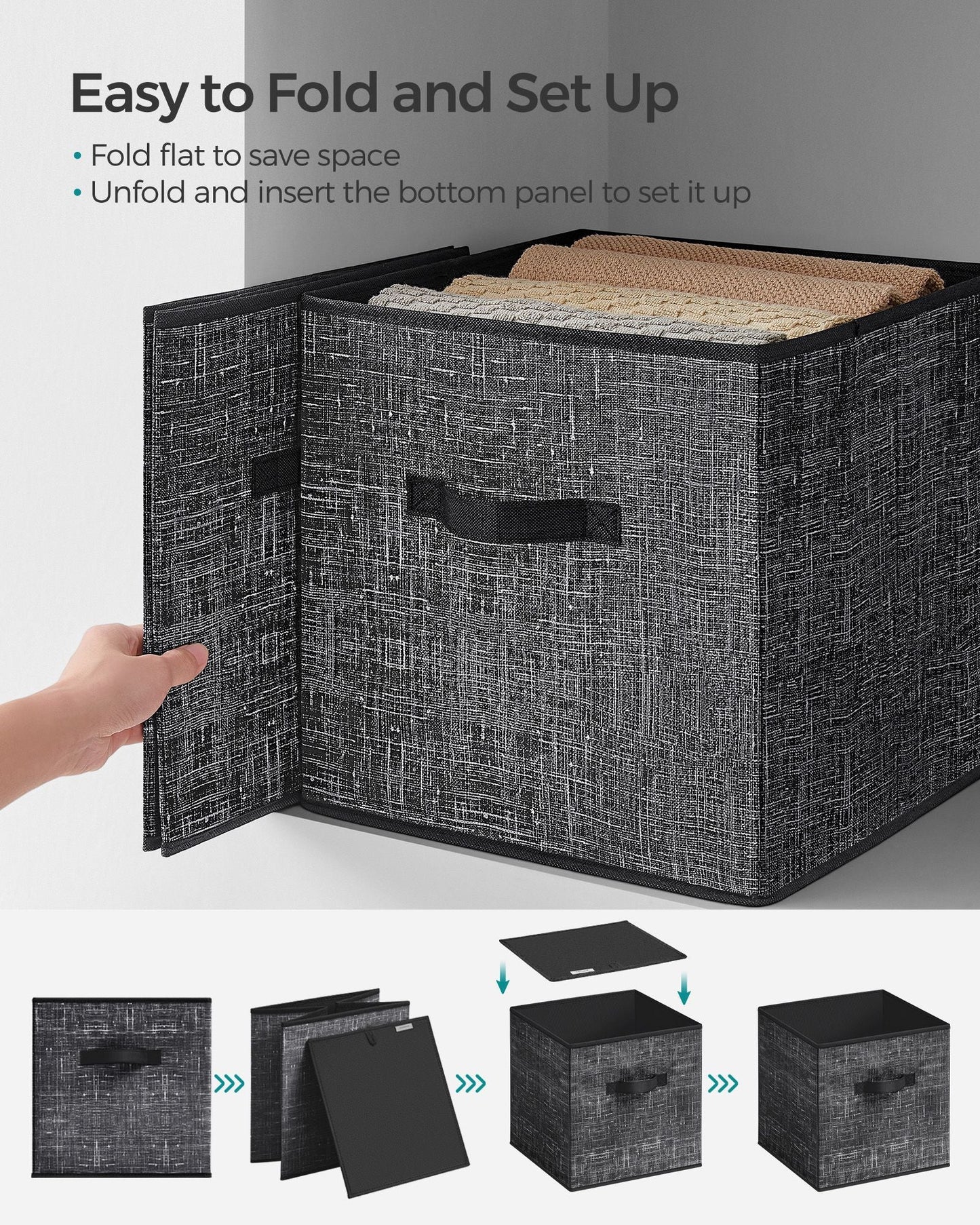Set of 8 Foldable Storage Cubes