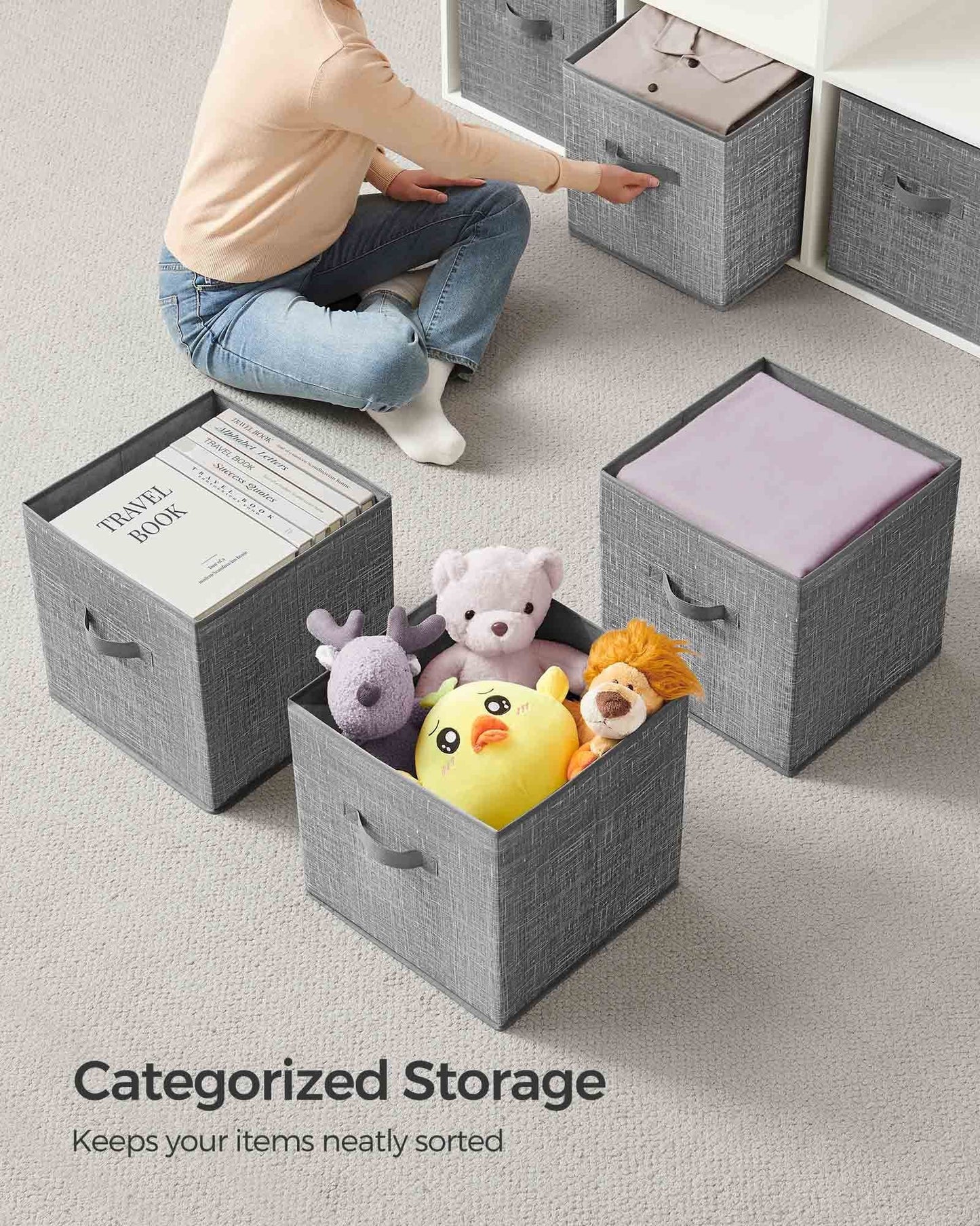 Set of 8 Foldable Storage Cubes