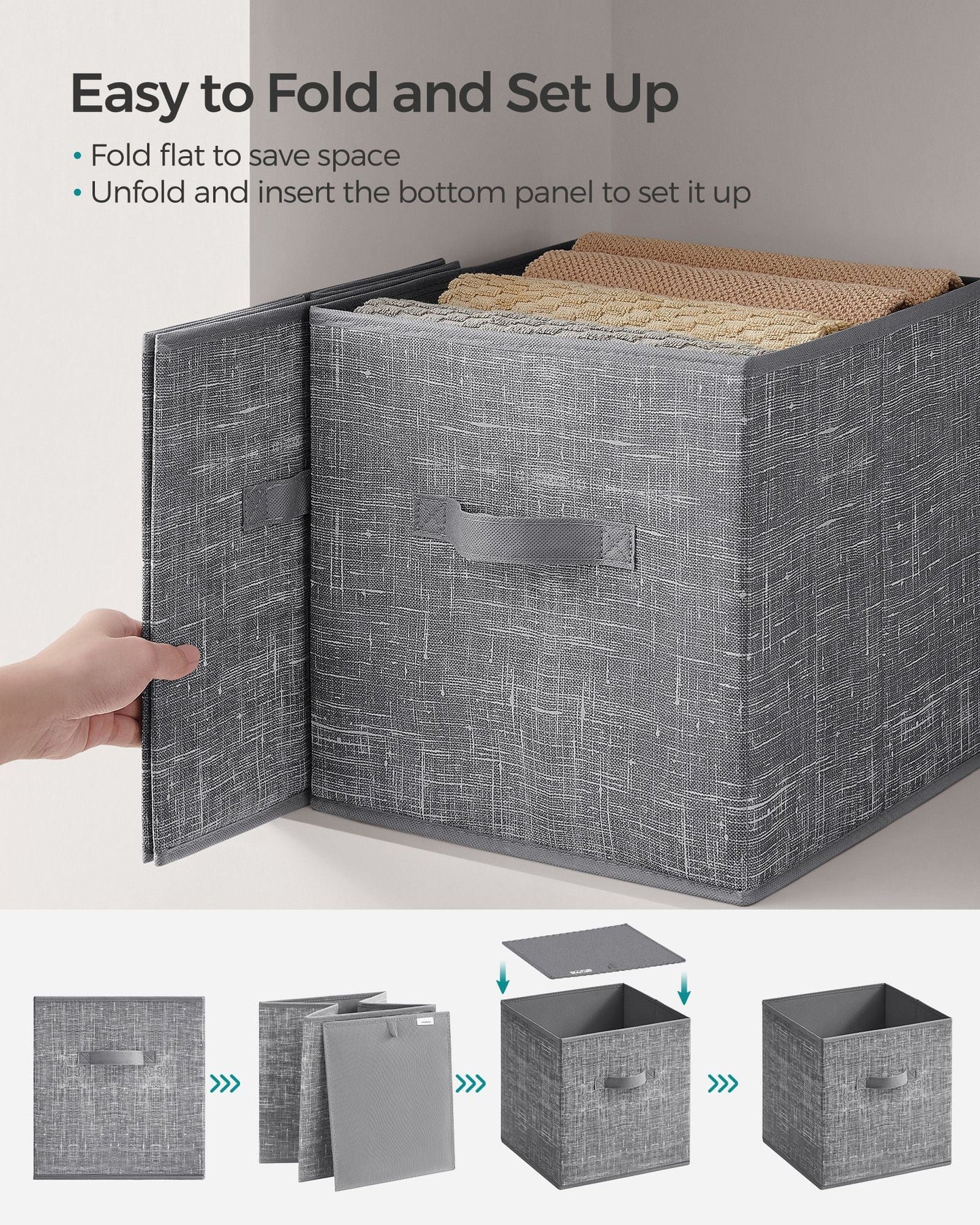Set of 8 Foldable Storage Cubes