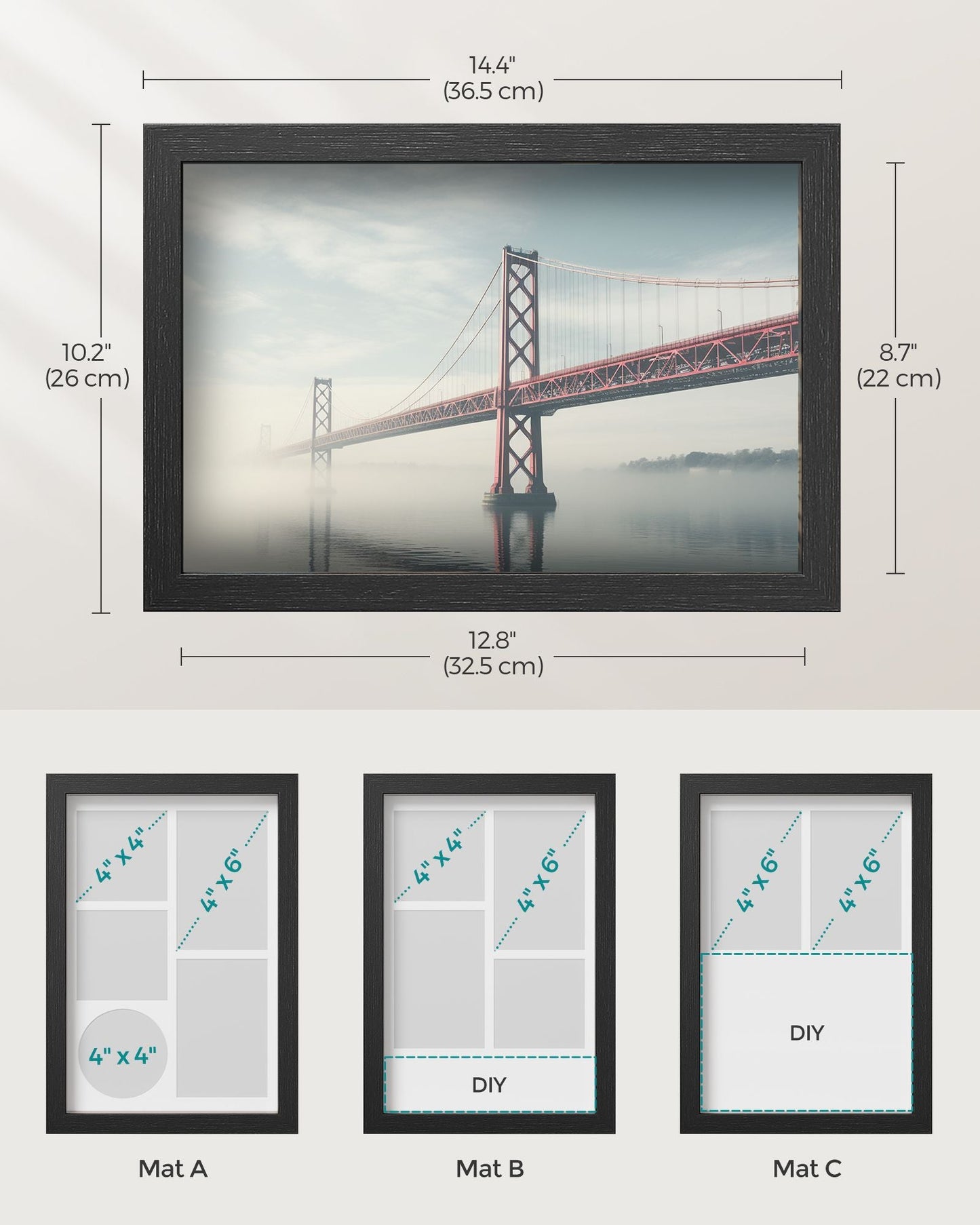 1.3-Inch Deep Memory Display Case for Desk Wall Decor, Set of 2