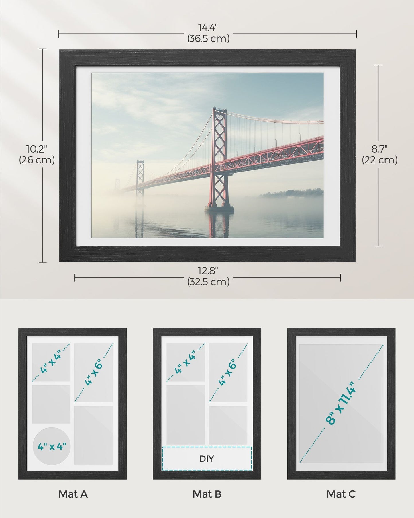 A4 Picture Frame Collage for Wall Decor