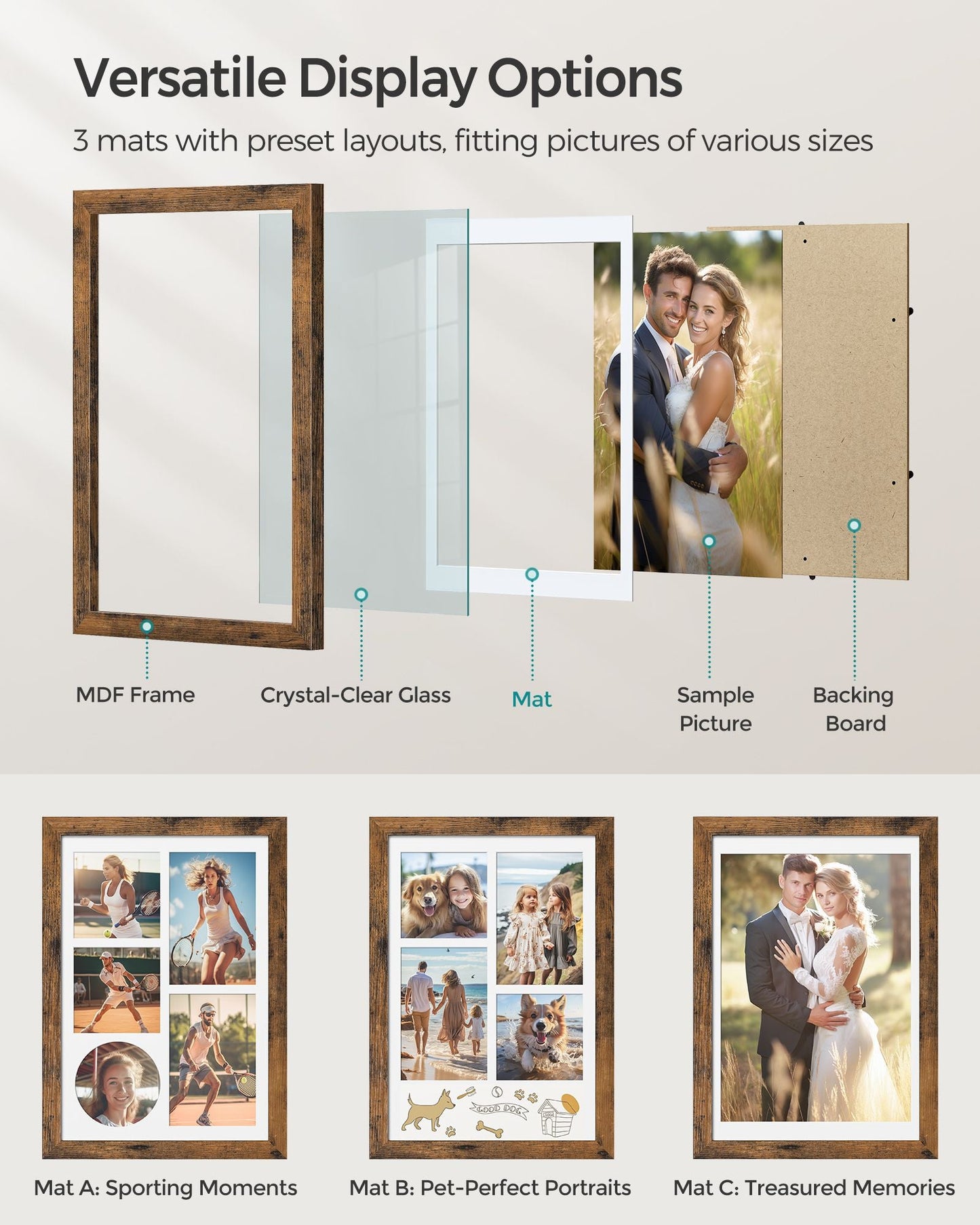 A4 Picture Frame Collage for Wall Decor, Set of 2
