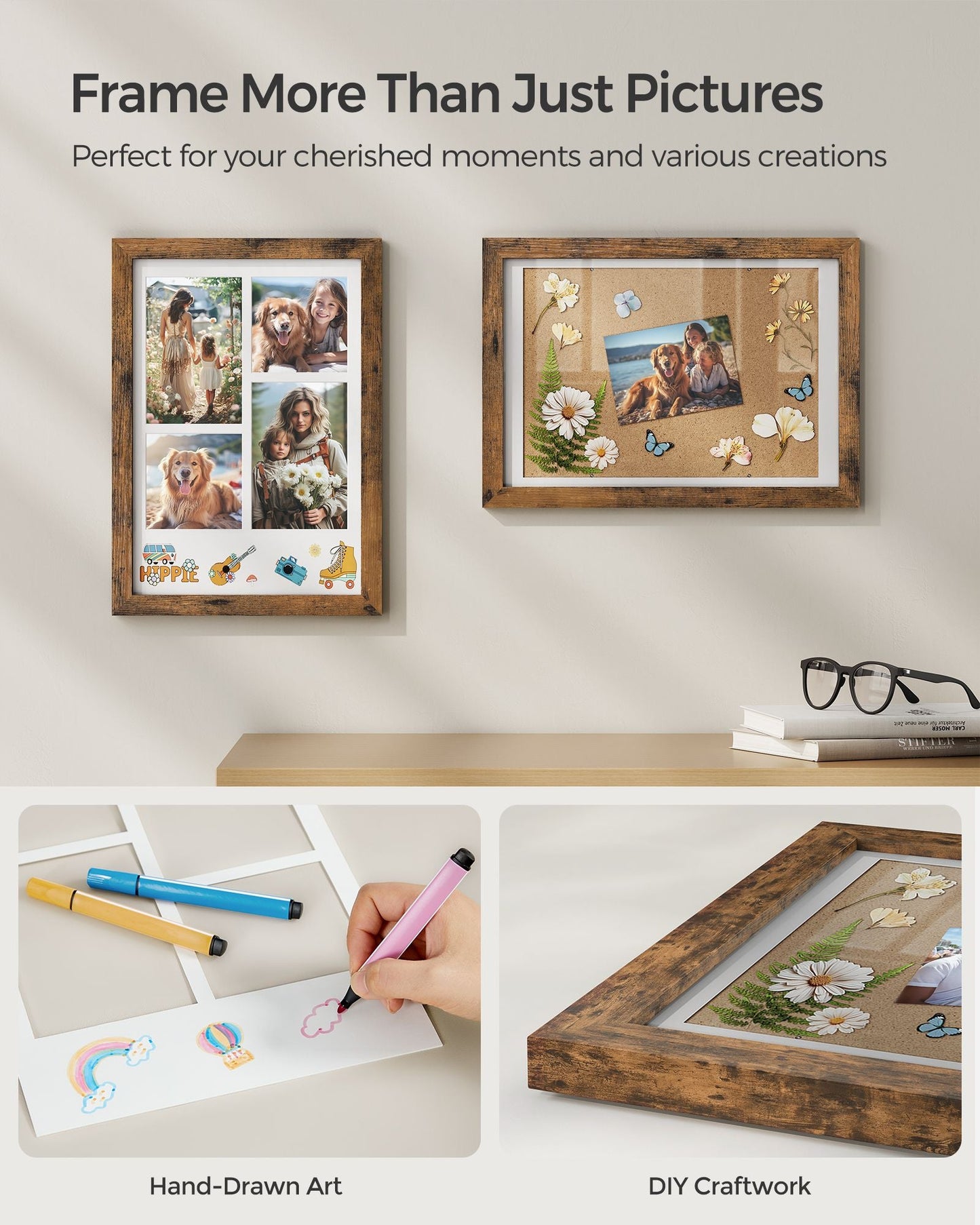 A4 Picture Frame Collage for Wall Decor, Set of 2