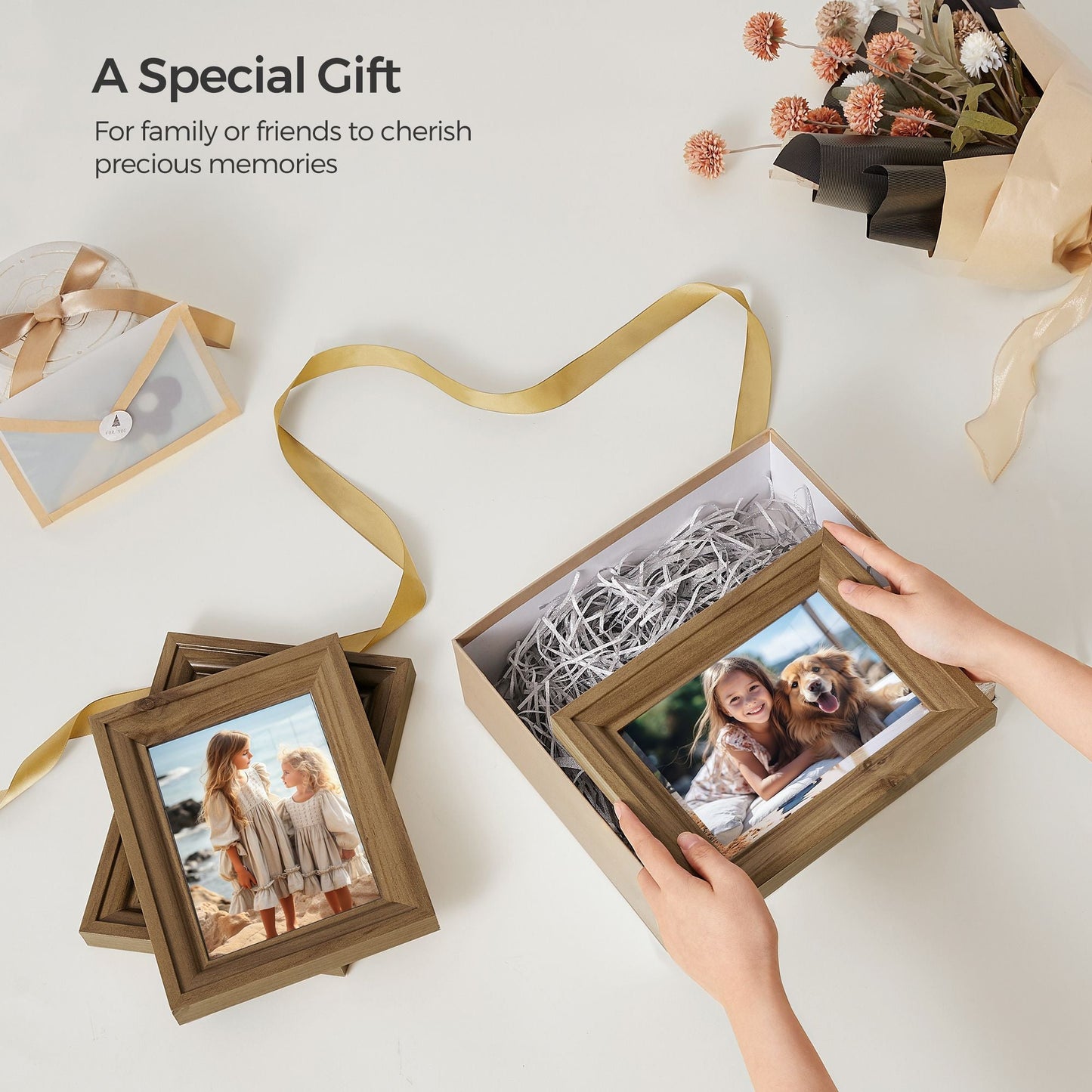 5x7 Picture Frames with 6 Mats for Wall, Set of 3
