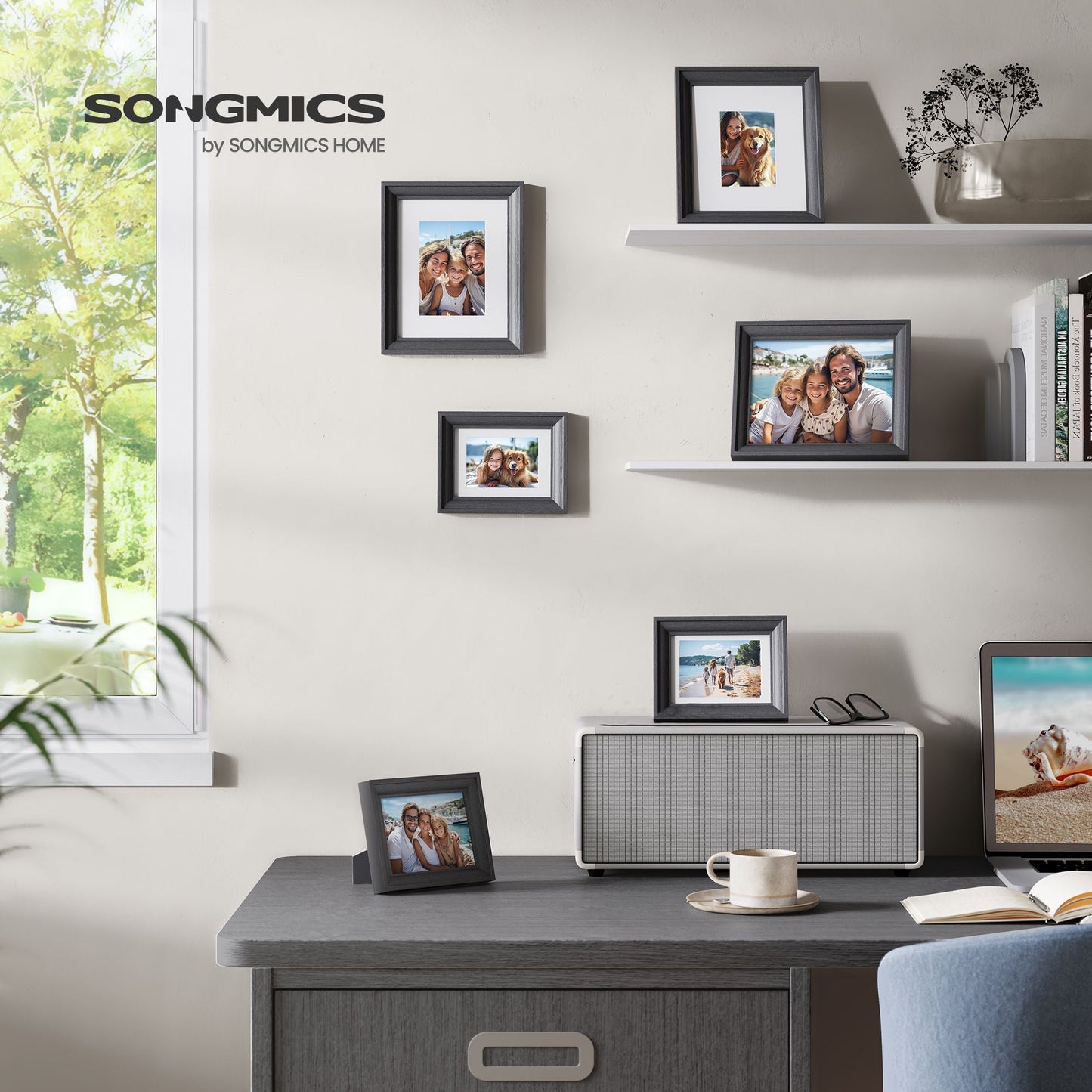 8x10 Picture Frames with 6 Mats for Wall, Set of 3