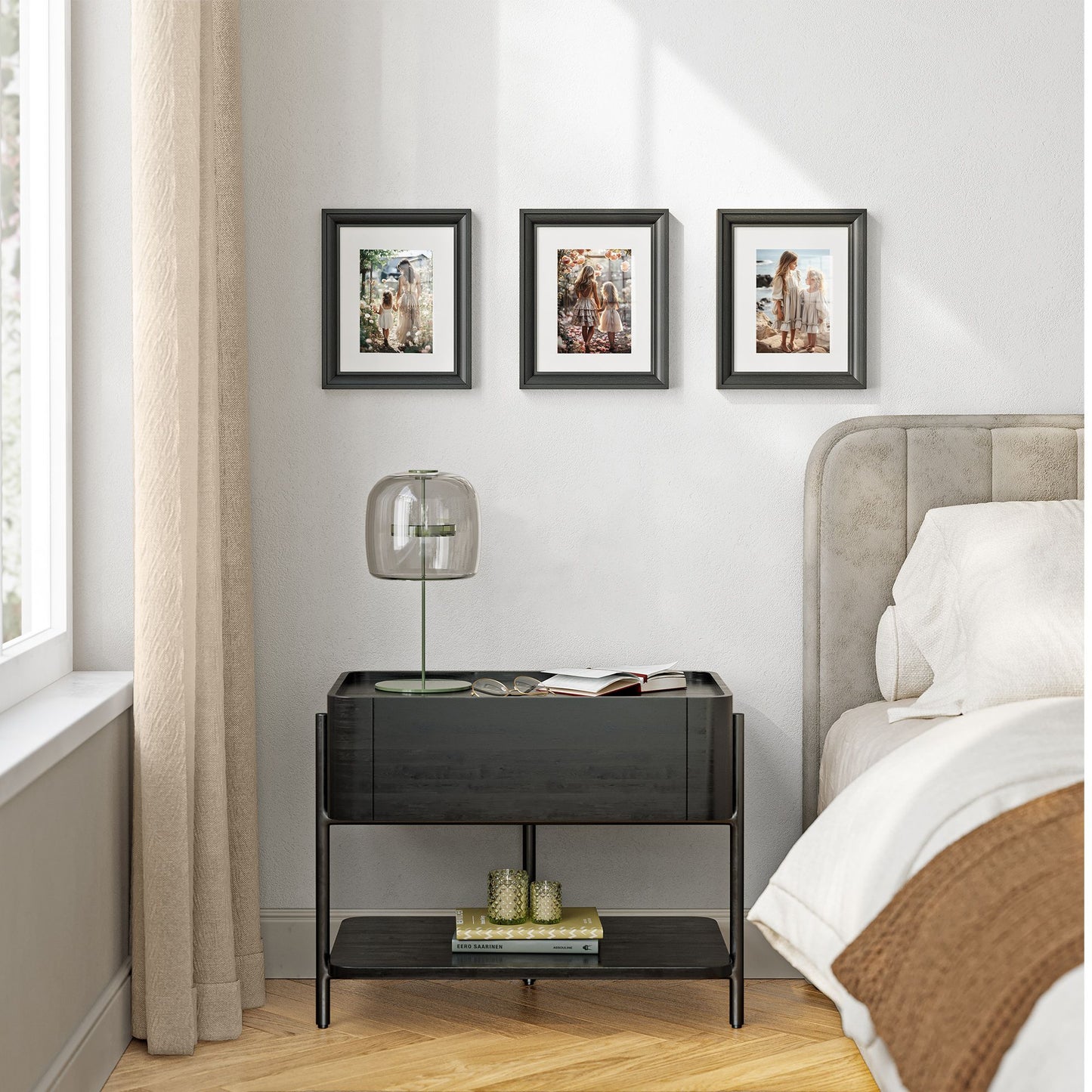 8x10 Picture Frames with 6 Mats for Wall, Set of 3