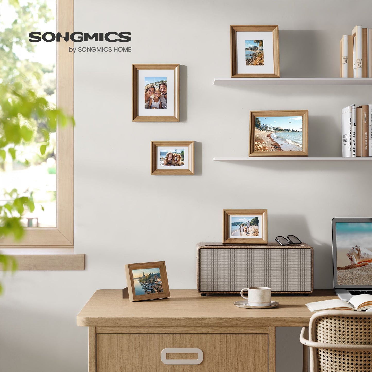 8x10 Picture Frames with 6 Mats for Wall, Set of 3