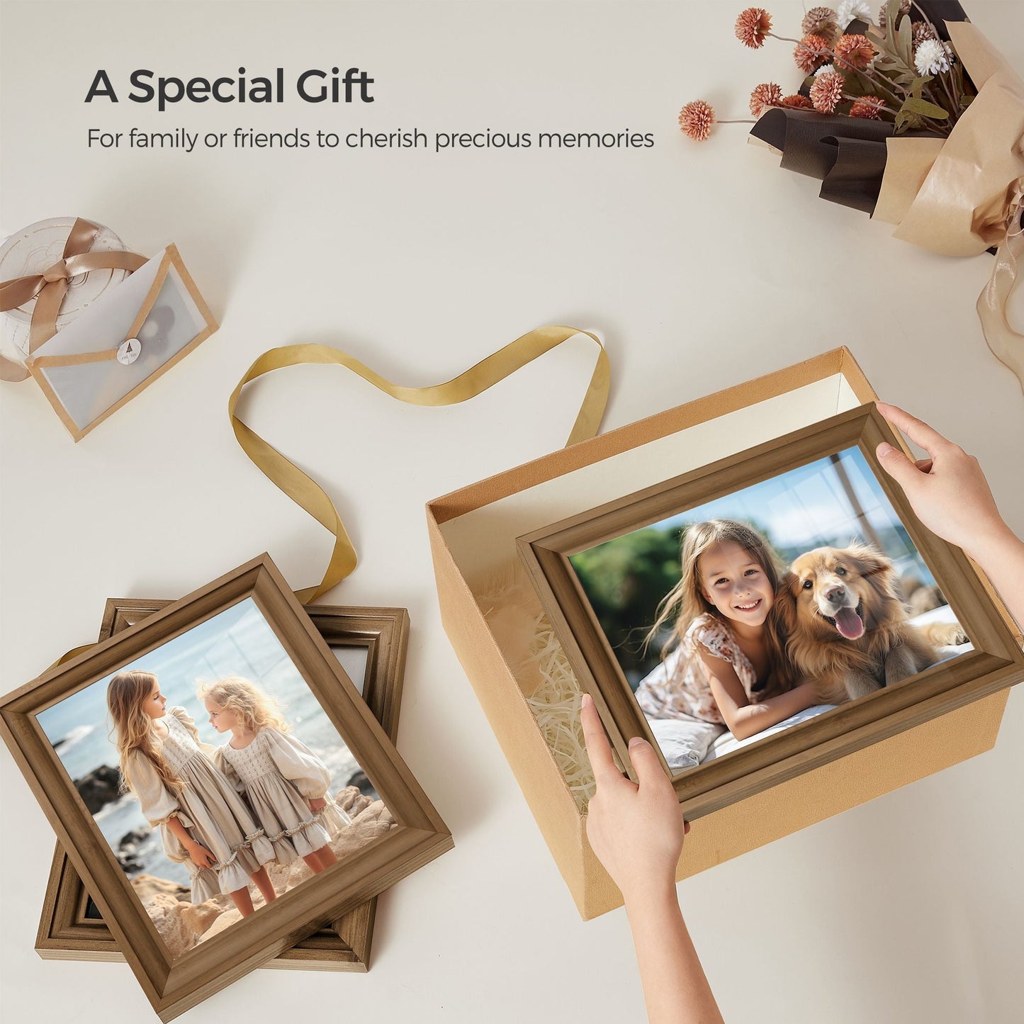 8x10 Picture Frames with 6 Mats for Wall, Set of 3