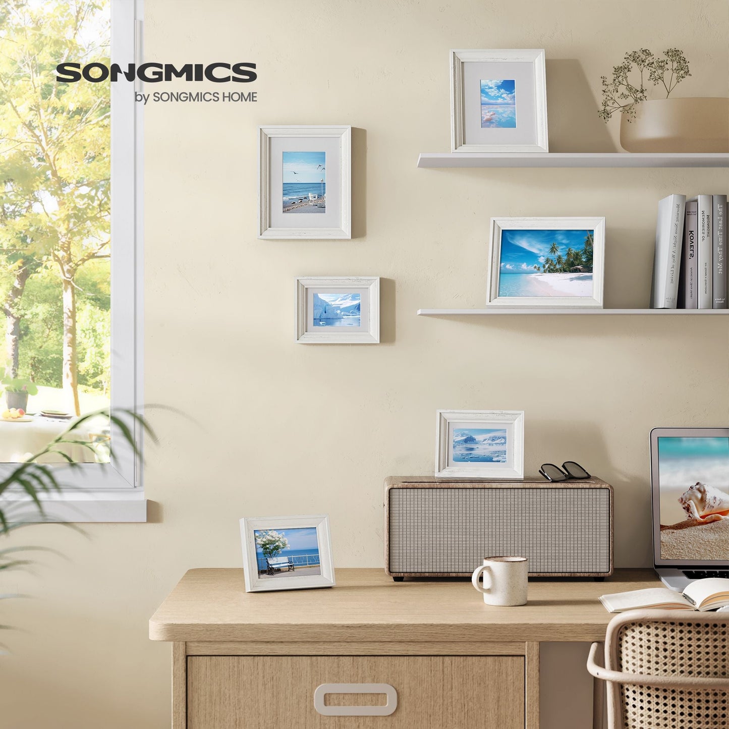 8x10 Picture Frames with 6 Mats for Wall, Set of 3
