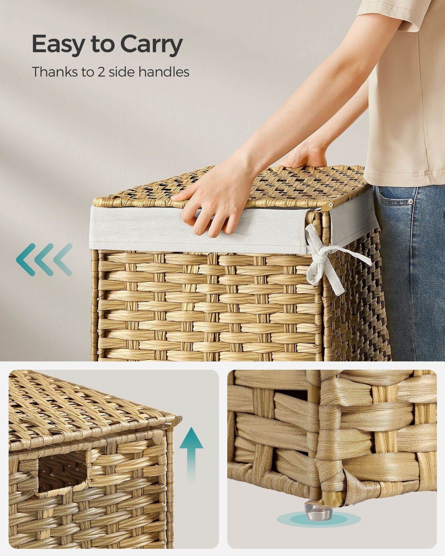 Storage Basket with Lid, 27.7 Gallon (105L)