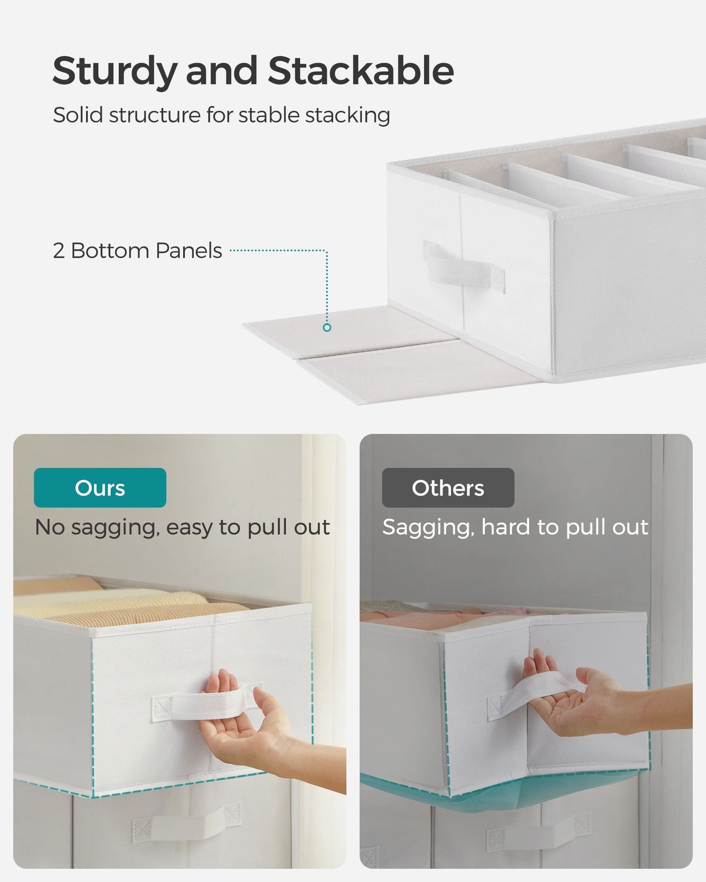 Set of 2 Large Size Wardrobe Clothes Organizers