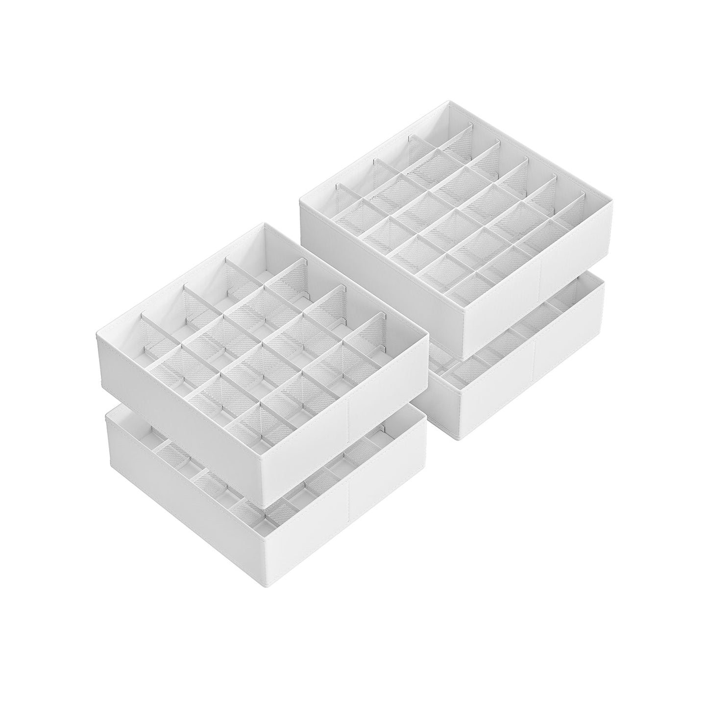 Set of 4 Closet Organizers for Underwear, 80 Cells