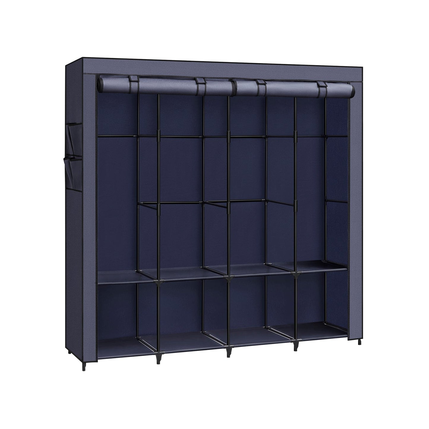 Portable Closet with 4 Hanging Rods and Shelves
