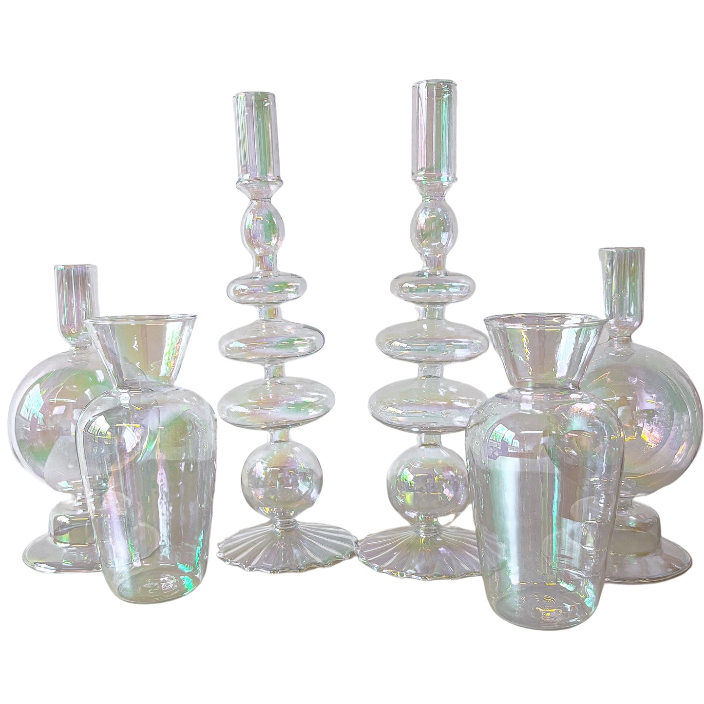 Rainbow Prism Bauble Candle Holder - Case of 12