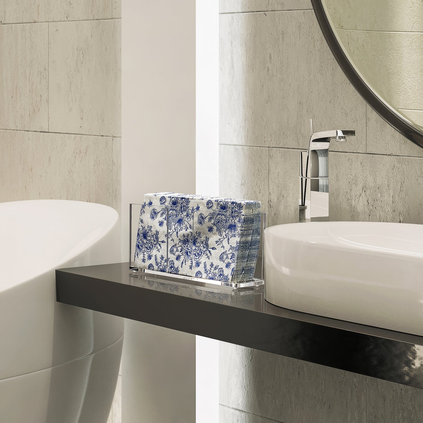 Acrylic Clear Rectangular Cocktail Napkin Holder