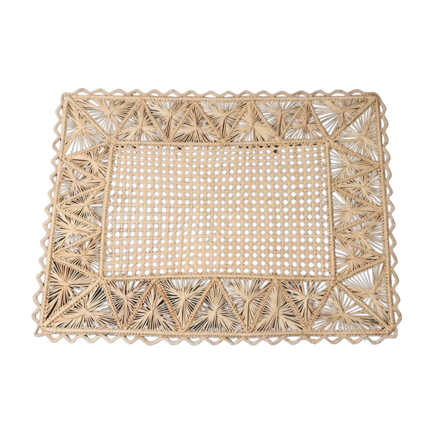 Rectangular Pyramid Handwoven Iraca Placemat