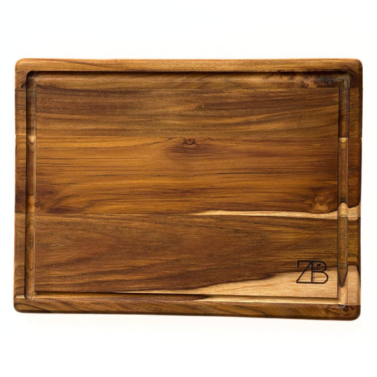 Teak Wood Cutting Board With Groove