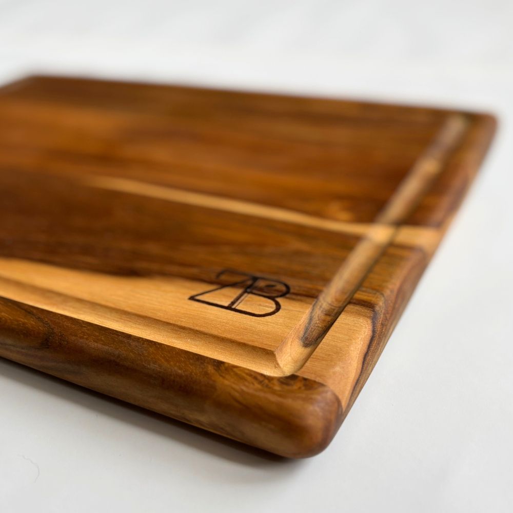 Teak Wood Cutting Board With Groove