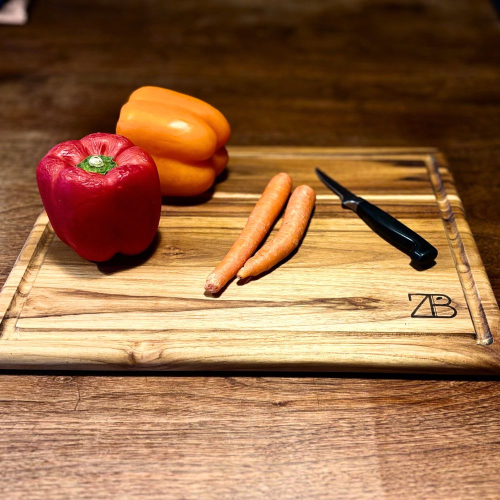Teak Wood Cutting Board With Groove