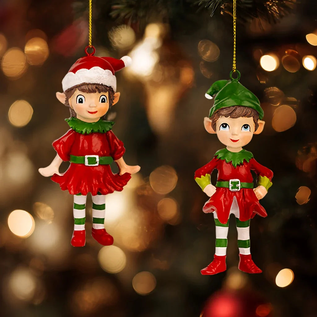 Resin 3D Gnome Hanging Ornaments with Sculpture Details