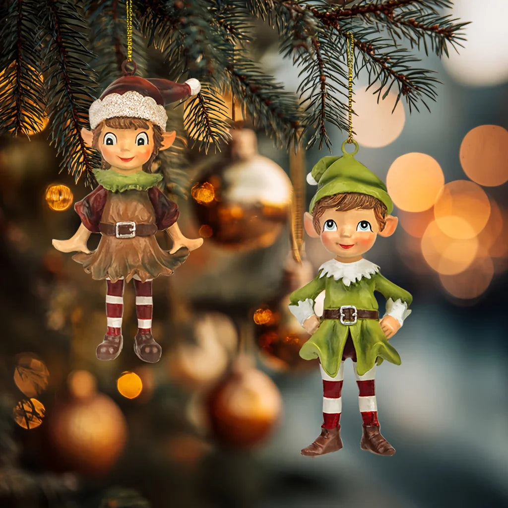 Resin 3D Gnome Hanging Ornaments with Sculpture Details