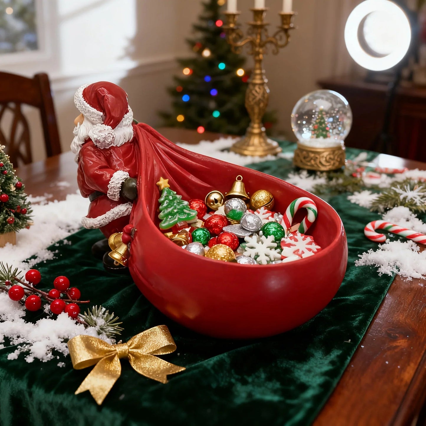 Resin Santa Claus Figurine - Versatile Christmas Home Decoration