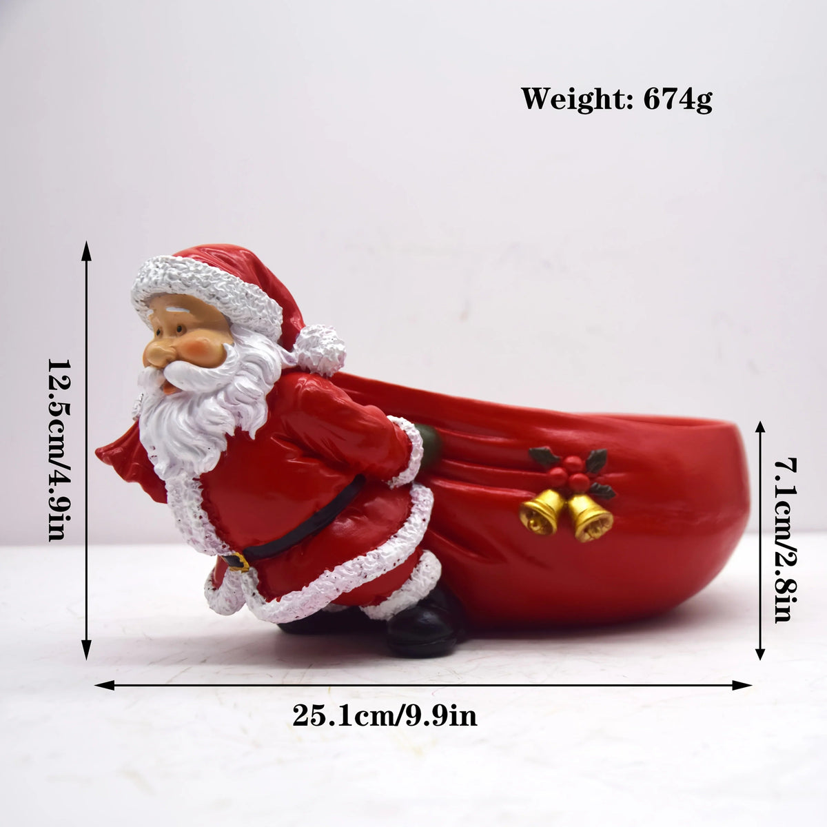 Resin Santa Claus Figurine - Versatile Christmas Home Decoration