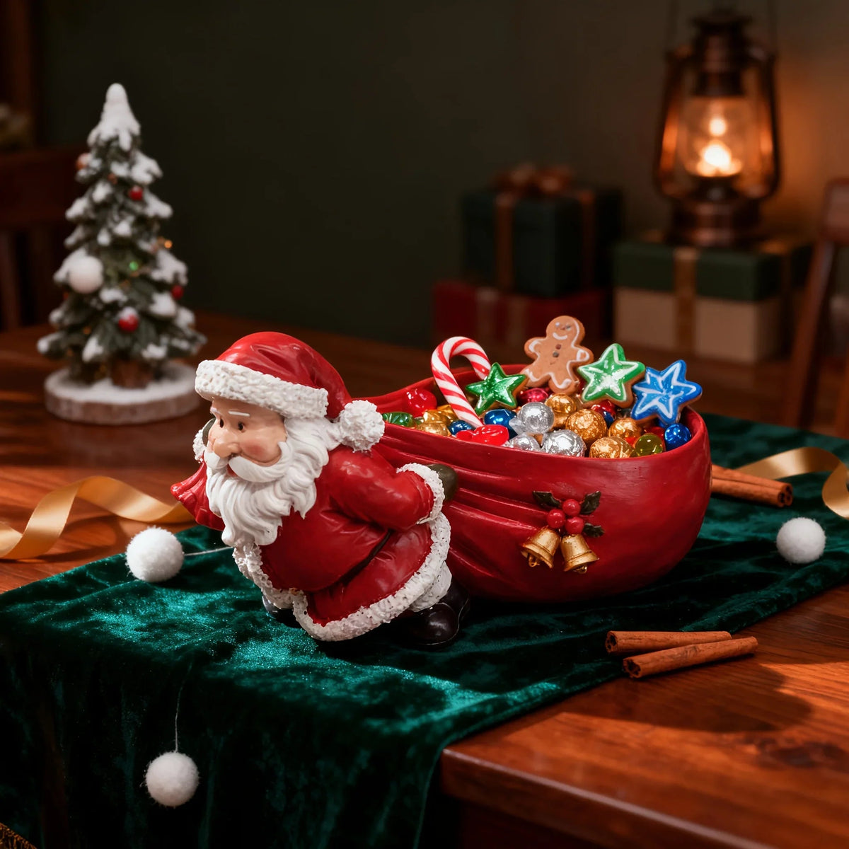 Resin Santa Claus Figurine - Versatile Christmas Home Decoration