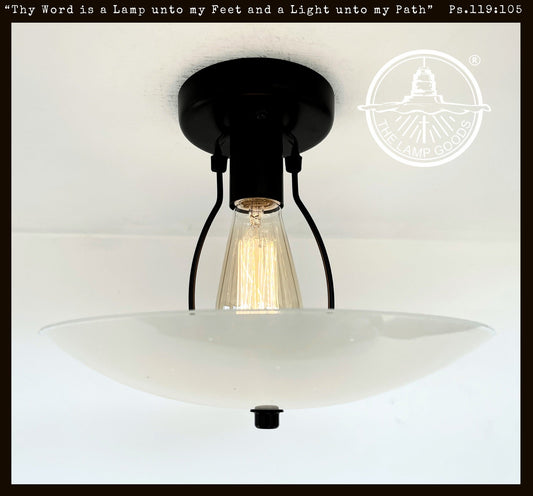 Retro Mid Century Glass Ceiling Light