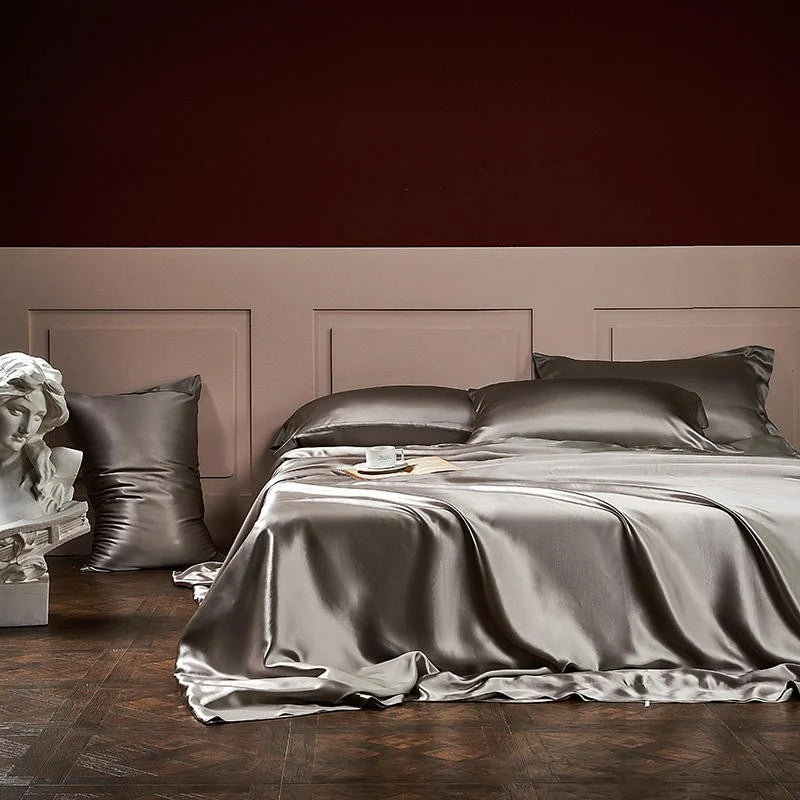 Royalis Rose Gold Luxury Pure Mulberry Silk Bedding Set