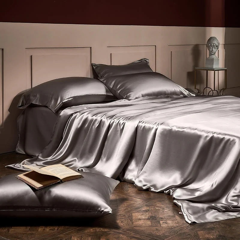 Royalis Rose Gold Luxury Pure Mulberry Silk Bedding Set