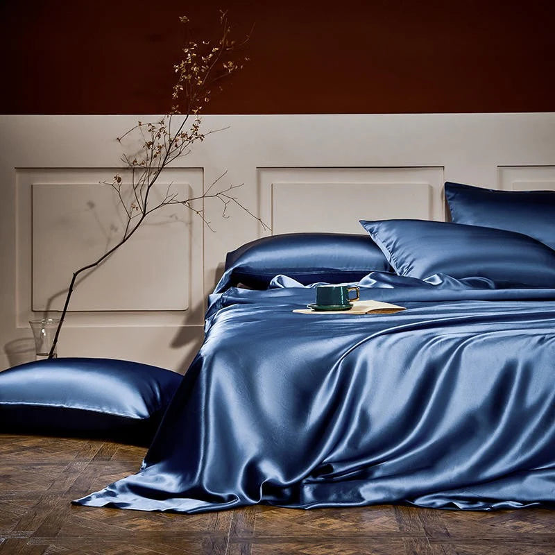 Royalis Rose Gold Luxury Pure Mulberry Silk Bedding Set