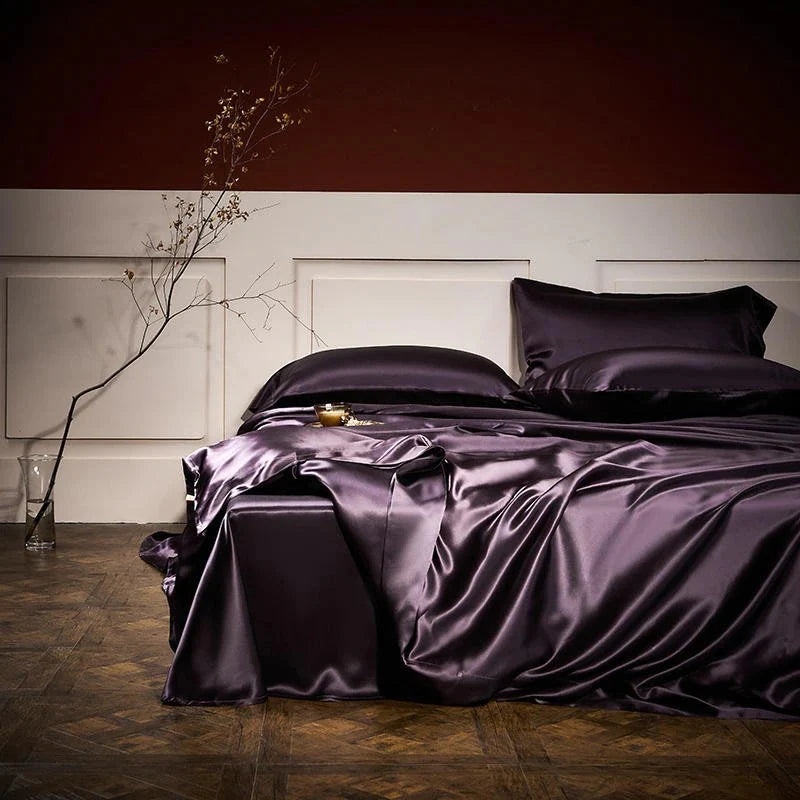 Royalis Rose Gold Luxury Pure Mulberry Silk Bedding Set